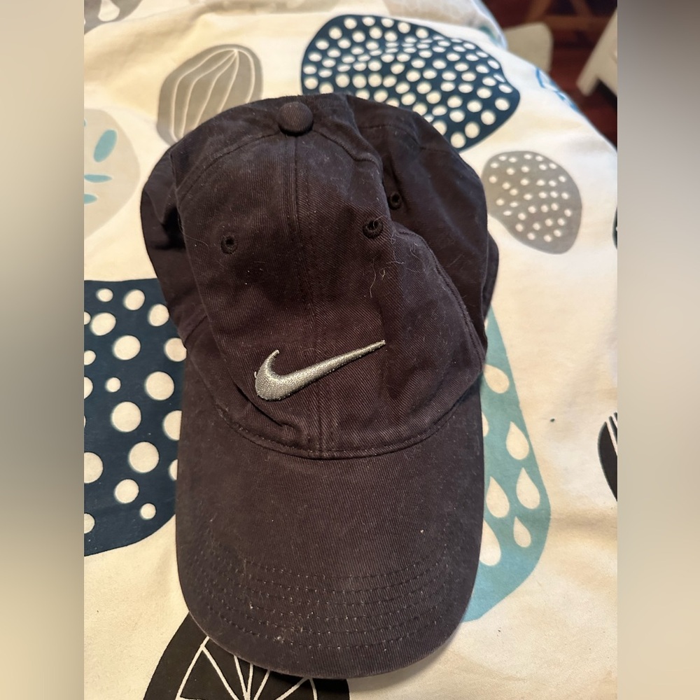 Nike Black Embroidered Logo Hat ‘Just Do It’ Classic Dad Hat Cap Soft Brim